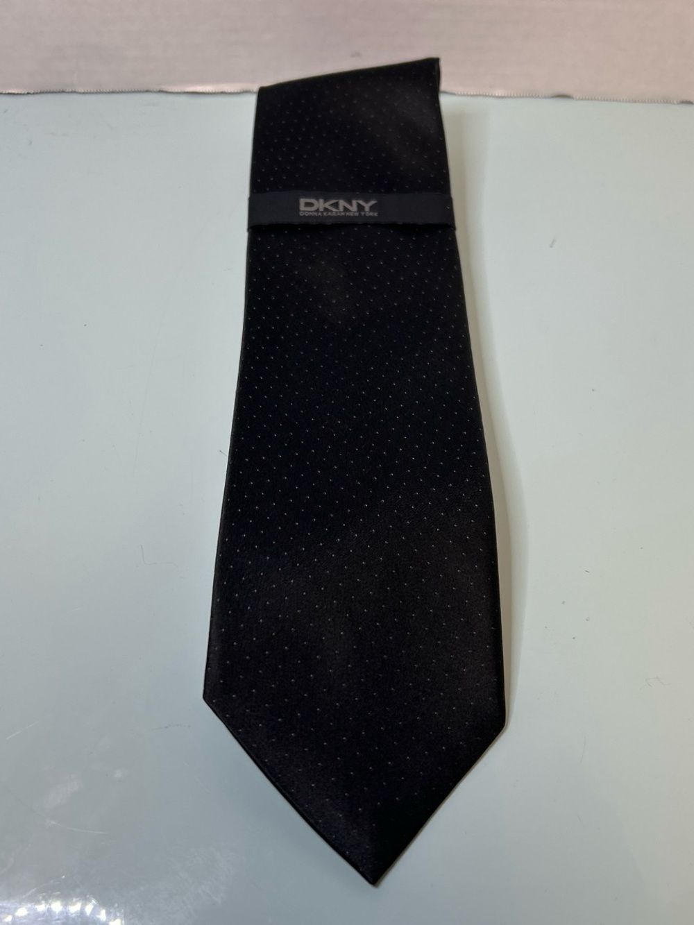 Donna Karan Black Tie with Subtle Microdot Pattern